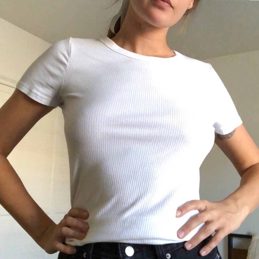 Stretchy White Tee